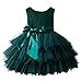 NNJXD Vestito da Festa Bambina Tutu Pizzo Bambina Battesimo Battesimo Principessa 1928 Verde Taglia (120) 4-5 Anni