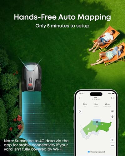 eufy E15 Robot Lawn Mower,Max 0.2 Acres,Wireless Robot Mower with Auto Mapping,Vision Navigation,Multi-Zone Management,Robotic Lawnmower with AI Obstacle Avoidance,APP Control,18°Slope,Cut Height1-3" - Image 9