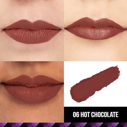 Image of Staze 9to9 Velvet Kiss Lipstick | Matte + Intense Color Lipstick | 12H Long Stay | Moisturizing & Lightweight Formula | 06 Hot Chocolate | 3.8g
