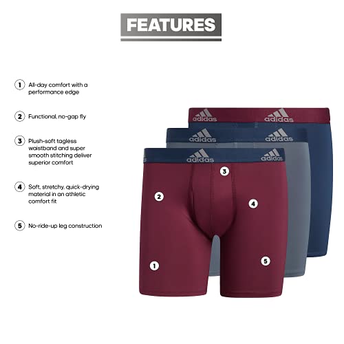 Image of Adidas Men's Performance Boxer Brief Underwear (3 Pack)