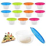 【Perfekter Fermentierter Teig】：Der Deckel der Pizza Container lässt sich leicht schließen und lässt die richtige Menge Luft zirkulieren, sodass die Pizzateigbällchen eine feuchte Oberfläche behalten und die bei der Gärung entstehenden Gase trotzdem entweichen können. Dadurch geht der Teig optimal auf und das Gelingen ist garantiert. Die getrennte Lagerung vermeidet das Risiko des Zusammenklebens der Teigstücke und sorgt dafür, dass der Teig besser wird.