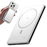 Kuulaa 10000mAh Magsafe Power Bank Ultra Slim 0.53'' Magnetic Wireless Portable Charger with USB-C Output, 20W PD Fast Charging for iPhone 16/15/14/13/12 Series, Tempered Glass Design