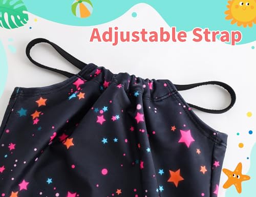 Image of TENVDA Girls Swimsuit Summer Beach Sport Halter Bathing Suits One Piece Swimwear for 2-12 Years Old Kids