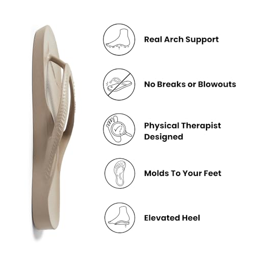 Image of Archies Arch Support Flip Flops for Men & Women - Orthotic Sandals for Plantar Fasciitis Relief - Lightweight, Cushioning, Shock-Absorbing Thong Sandals for Walking, Foot Pain & All-Day Comfort