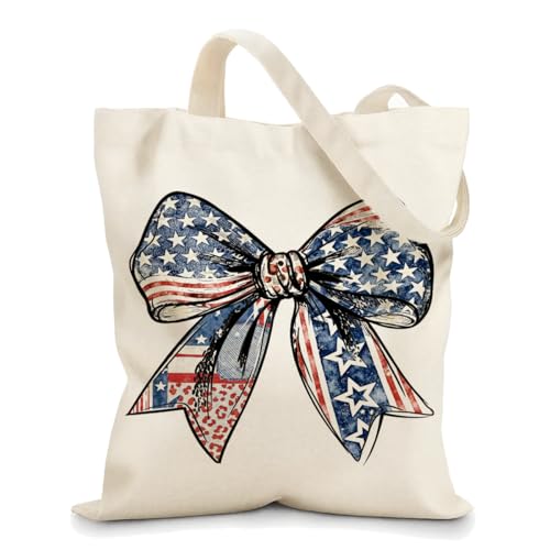 American Patriotic Canvas Tote Bag