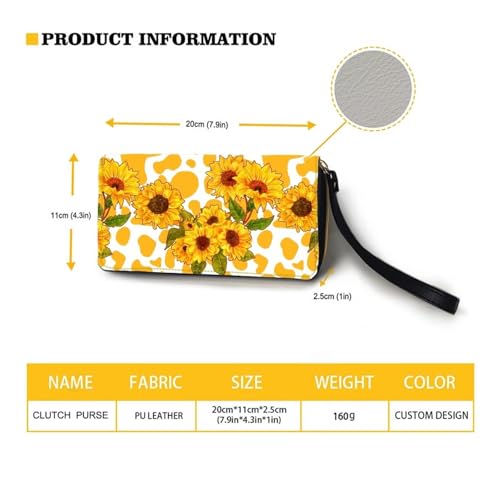 Cute Guinea Pig Wallets for Women Zipper Around Leather Long Purse Credit Cards Holder Clutch Handbag3