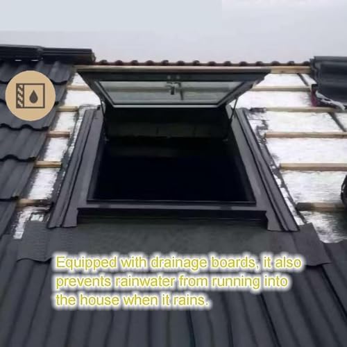 Egress Roof Window Skylight Cover for Attics & Sunrooms - Sloped/Flat Roof Underground Lighting Well Window (30.7x38.6in / 78x98cm) - Enhance Natural Light & Safety