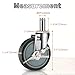 Besitu 4 inches Casters for Wire Shelving Racks, Heavy Duty Metro Rack Wheels with Brake Set of 4 Stem Casters Scaffolding Wheel Replacement (.864