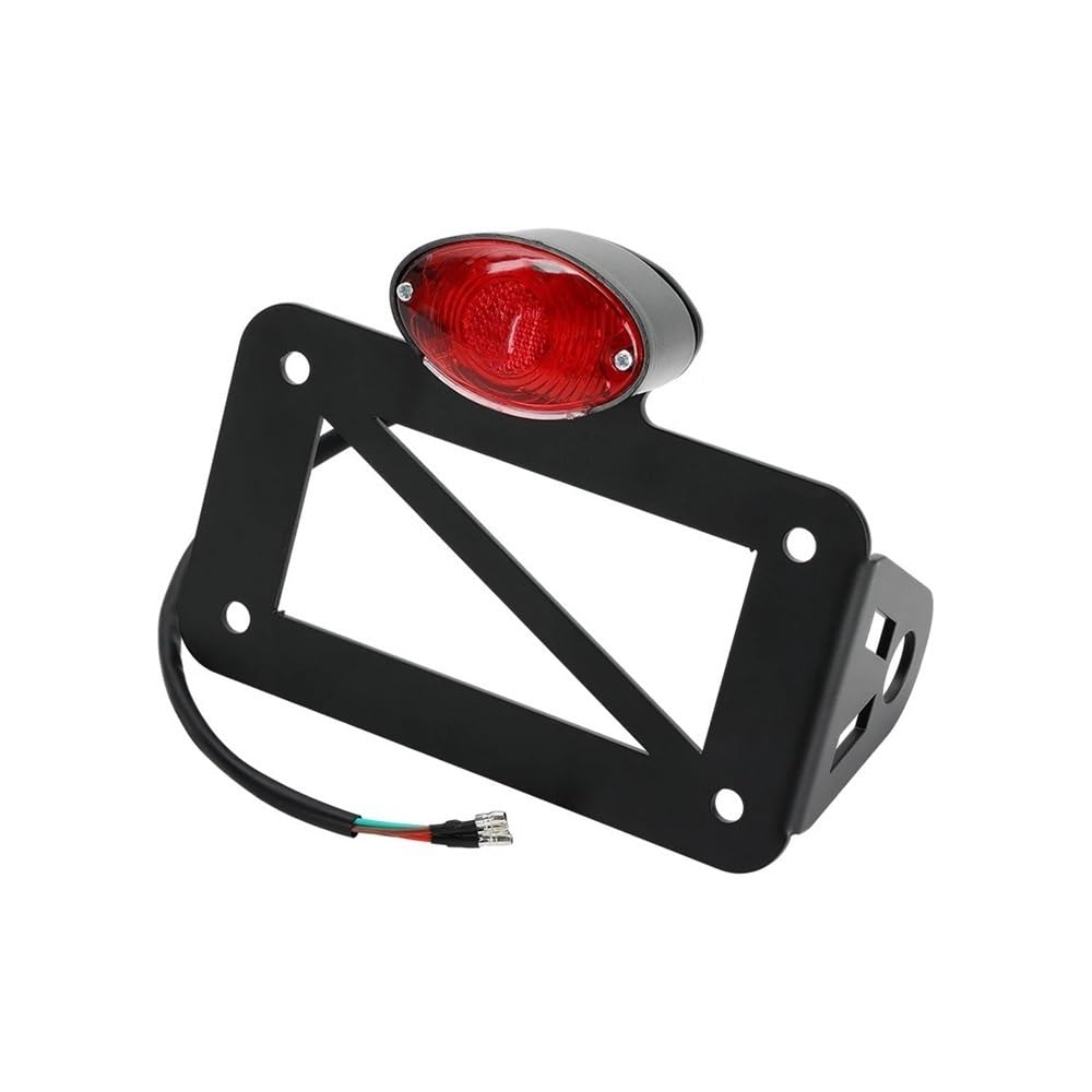 Support plaque d'immatriculation moto en acier rigide avec kit support lampe arrière robuste - 8