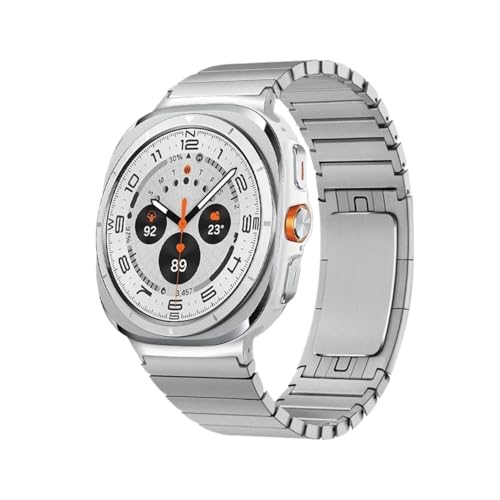 に適合Samsung Galaxy Watch 8 /40mm/ 44mm /8 Classic /46mm/ Ultra /47mmに適合するクイックステンレススチールバンド(Silver,For Galaxy Ultra (2024))
