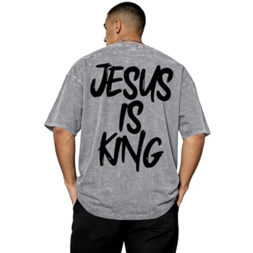 T-Shirt The King is King chrétien oversize manches courtes multicolore