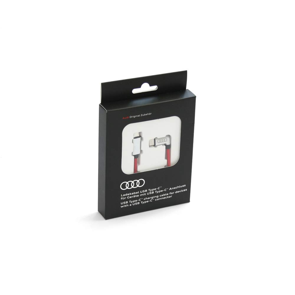 Audi 8S0051435L - Cavo di ricarica USB-C a USB-C ad angolo, rosso