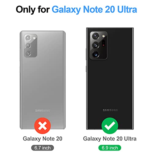 Shieldtop for Samsung Galaxy Note 20 Ultra 5G Wallet Case with Card Holder Women Men,Galaxy Note 20 Ultra 5G Phone Case [RFID Blocking] PU Leather Cover Strap Zipper Credit Card Slots,Wine Red