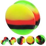 2 Pieces 8g 3mm 6g 4mm 4g 5mm 2g 6mm 0g 8mm 00g 10mm 1/2 9/16 5/8 11/16 3/4 7/8 15/16 inch Gauges plugs tunnels silicone double flare gauges for ears Plugs Stretcher fit Taper Expander Colored Body Piercing Jewelry Wholesale lot set Ear Plug Earlets Black White Blue Red Green Orange Pink Purple