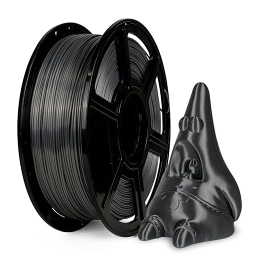 Flashforge 3D Printer Filament Silk PLA 1.75mm 1kg Spool-Dimensional Accuracy +/- 0.02mm (Metal Grey)