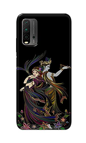 Image of Lord Radha and Krishna Hard Back Case Cover for Redmi 9 Power Back Cover -(J5) VNS2223