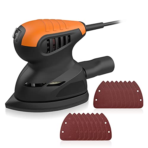 Delta Sander,125W Multi Sander,13500RPM,Sanding Machine With 16 Pieces Sandpaper,Dust Collection System,Sanding Machine For Corner&Edge&Metal&Wood