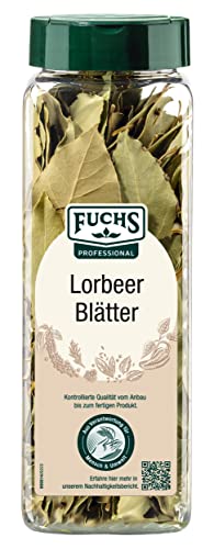 Fuchs Professional - Lorbeerblätter | Getrocknete Lorbeerblätter zum Würzen von deftigen Fleischgerichten Eingemachtem oder Saucen || 50 g im großen Streuer