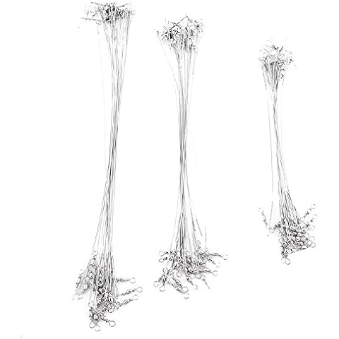 60Pcs Cable del Líder de Pesca de Acero Inoxidable Resistente Cover