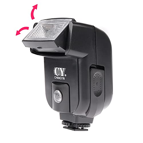 Focusfoto SUNAE051 Yinyan Cy-20 Universal Hot Shoe On-Camera Flash Speedlite Electronic Speedlight With Sync Port For Nikon Canon Panasonic Olympus Pentax Alpha Digital Dslr Camera Flash Light thumb #2