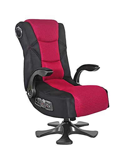 X Rocker 5129101 2.1 Sound Wireless Bluetooth 4 Speaker Video Gaming Chair with Pedestal Base & High Tech Audio 4" Subwoofer, 35.63 x 41.34 x 27.17, Black/Red X Rocker 5129101 2.1 Sound Wireless Bluetooth 4 Speaker Video Gaming Chair with Pedestal Base & High Tech Audio 4" Subwoofer, 35.63 x 41.34 x 27.17, Black/Red