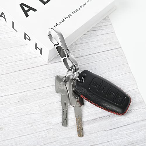 Farspan 2 Pack Keychain Quick Release Spring With 8 Key Ring Heavy Duty Key Organizer And Car Key Chains For Men And Women (Silver) #TOP4