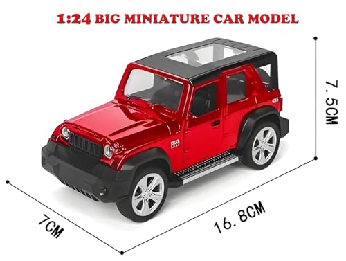 Image of 1:24 Thar Roxx Red Die-Cast Model Toy Car - Premium Alloy Off-Road SUV with Pull-Back Action, Openable Doors & Detailed Interior