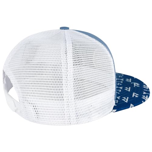 Image of BASSDASH Flat Brim Trucker Cap Adjustable Snapback Hat Mesh Back for Men Women