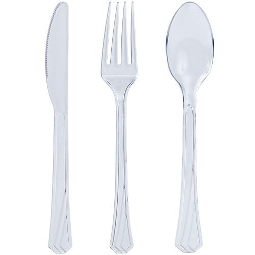 Buy Hanna K. Signature (240 Count) Plastic Silverware Heavyweight Clear