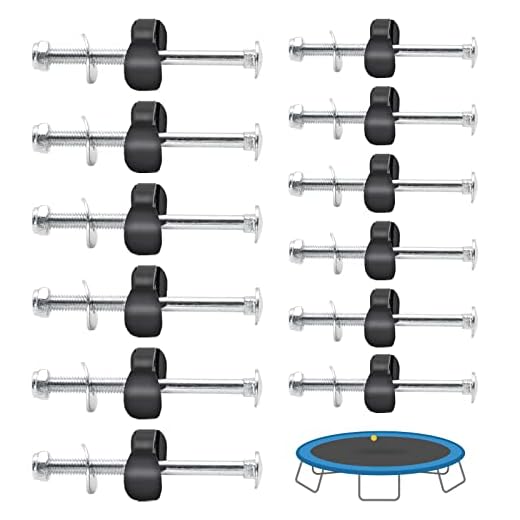 Cisolen 12 Piezas De Tornillos Para Cama Elástica De Fijación De Trampolín Espaciador De Fácil Instalación Tubo De Acero Para Cama Elástica Accesorios De Fijación