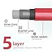 Solution4Patio Leader Red Garden Hose 3/4 in. x 25 ft. -Heavy Duty Durable Flexible Lightweight Water Pipe -Brass Aluminum Ends for Household & Commercial -Kink Free, No Leaking, Male/Female Fittings