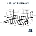 IDEALHOUSE Twin Daybed with Trundle, Metal Twin Size Daybed with Pullout Trundle 6 Casters, Steel Slat Support Sofa Bed for Living Room, Bedroom, Guest Room (Black)