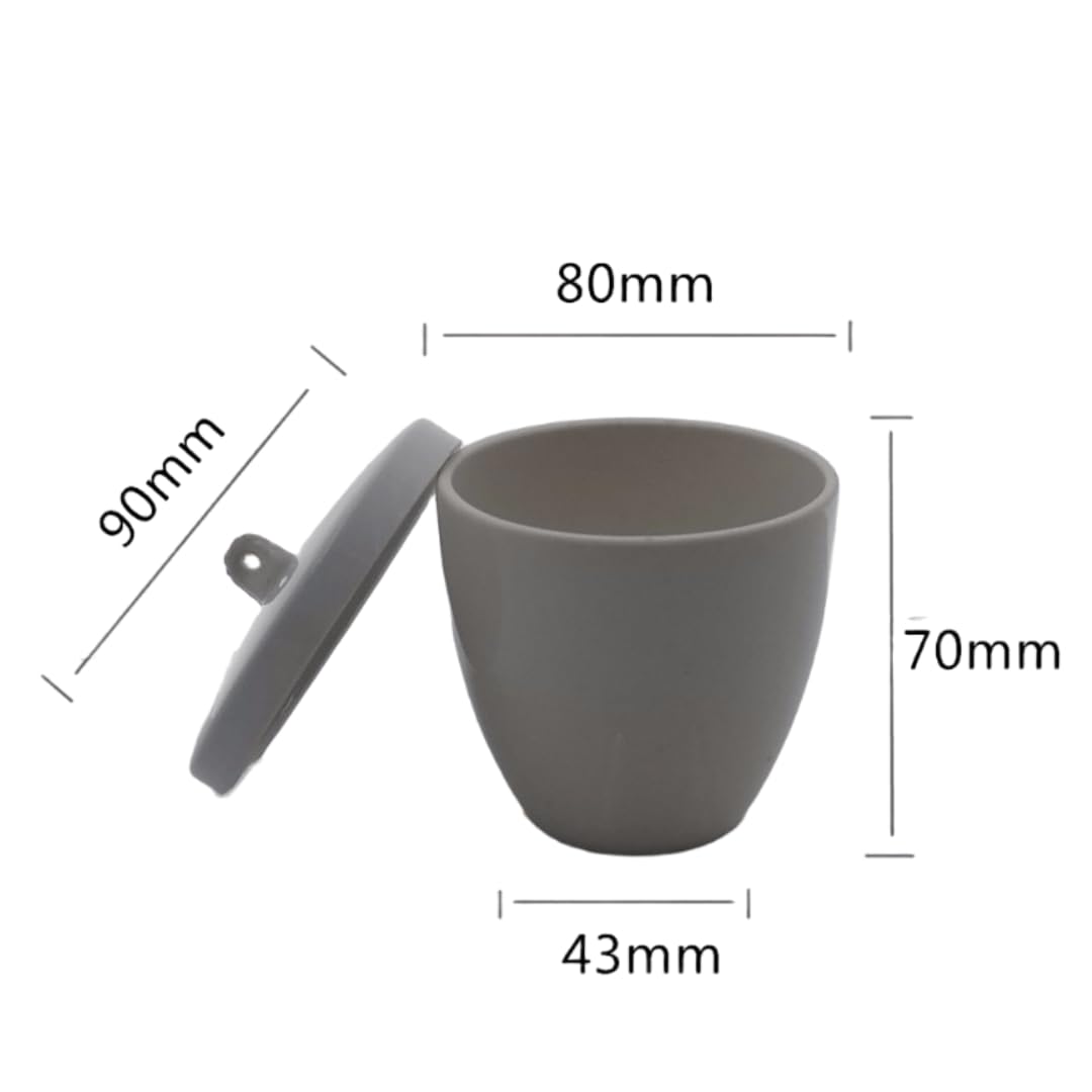 10 szt. Wysokotemperaturowych tygli porcelanowych z pokrywkami do zastosowań laboratoryjnych i przemysłowych(200ml)