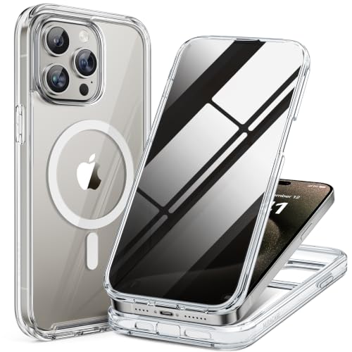 Image of Miracase for iPhone 15 Pro Case 6.1'',with Private Screen Protector,Clear