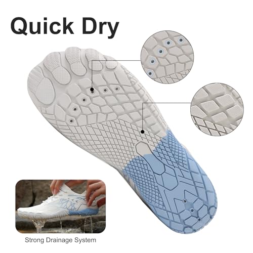 Barefoot Water Shoes for Mens Womens Quick Dry Pro Barefoot Wide Toe Water Shoes Slip-on Soft Breathable Non-Slip Athletic Surf Yoga Aerobics Aqua Swim Pool Beach4