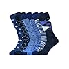 Calcetines de vestir para hombre, patrón casual de negocios, 6 pares de calcetines de bambú para hombre, talla 8-13