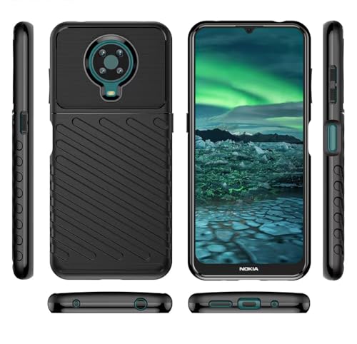 HTXWXJC Phone Case for Nokia G20 Case, Nokia G10 Case, Nokia 6.3 Case Shockproof Cover TPU Protective Cases Anti-Scratch Military Grade Cover for Nokia G10 Nokia G20 black