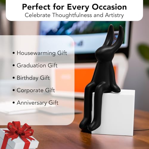 Image of Ekhasa Nostrae Rabbit Show Pieces for Home Decor Living Room Decor Items | Cute Animals Showpieces Gift Item for Decoration | Center Table Tv Showcase Shelf Office Desk Interior Statue Figurines