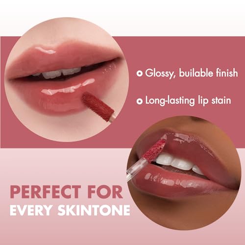 Image of rom&nd Juicy Lasting Tint #23 Nucadamia - K-Beauty Nudy Red Brown Lip Stain for Pure Bare Juicy Glossy Finish | Hydrating, Long-Lasting & Fruit-Inspired Korean Lip Tint