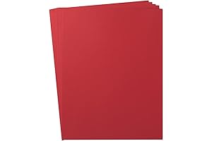 30 Sheets Red Card Stock Paper - For Crafts and Invitations