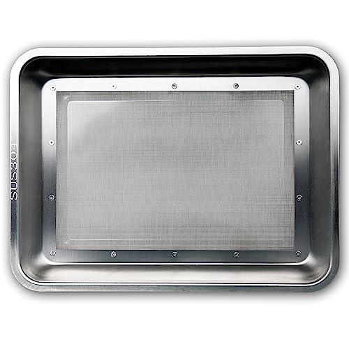 Mogobe Trim Tray, Made of Stainless Steel with Detachable 150 Micron Screen, Size in 15.5" x 11.5" by Mogobe - Image 2