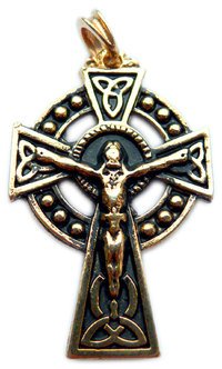 Cruz Celta dorada de San Patricio 24 ct el regalo de protección ideal de 35x54mm