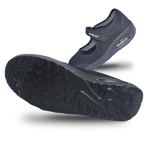 YSMIIH Womens Walking Mary Jane Wedges Sneaker Hook and Loop Comfort Nurse Shoes Casual Rockers3