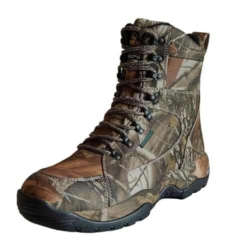 R RUNFUN Men's Waterproof Hunting Boots Lightweight Hiking Boots Outdoor Shoes, 8', 400g Thinsulate