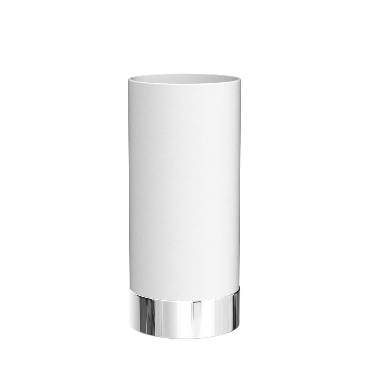 B.K.Licht - Lámpara de Mesa Táctil máx. 40 W E14, Altura 245 mm Ø11cm, 3 Niveles de Luminosidad, Lamparilla de Noche Moderna,Lamparas de Mesita de Noche, Lampara Lectura, Color Blanco, IP20