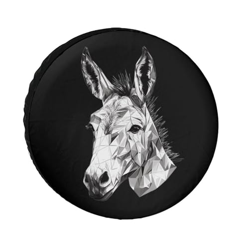 Donkey Drawing Head Spare Tire Cover Oxford Waterproof Wheel Protectors Universal Car Accessories 26inch