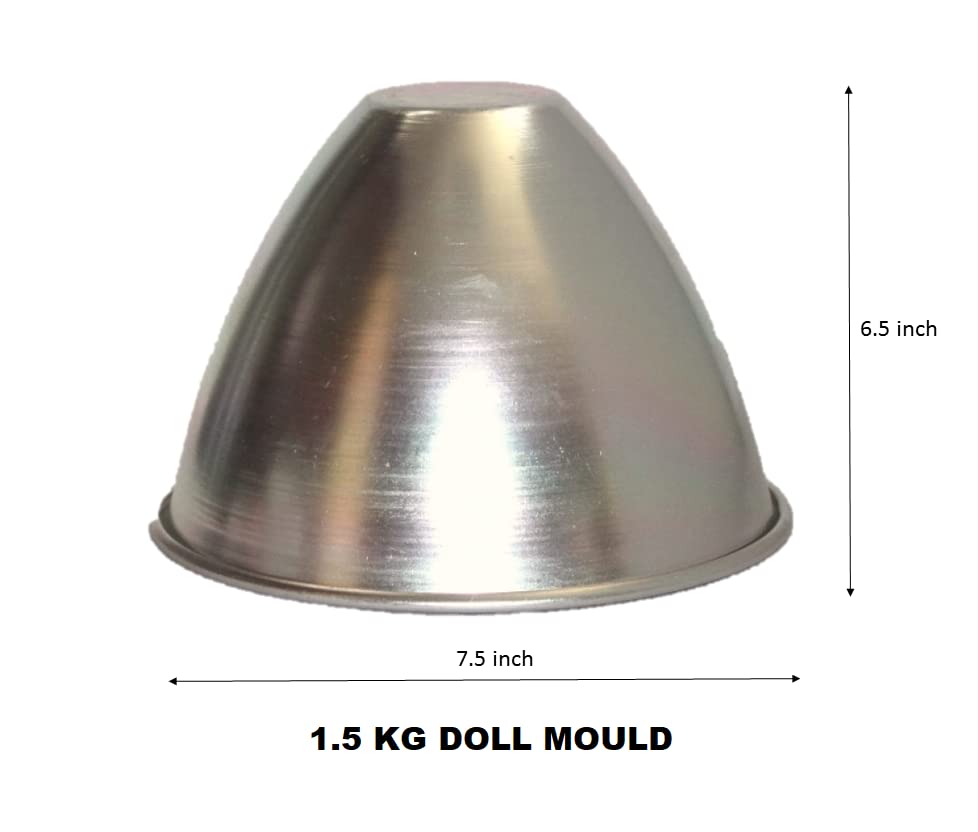 BAKERS 4U Aluminum Doll Frock Cake Mold for1.5 KG. 1