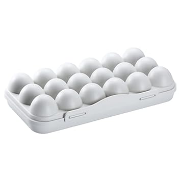 18 Eggs Storage Plastic Airtight Box For Kitchen, Refrigerator, Outdoor (Multi colour- 1 piece)
