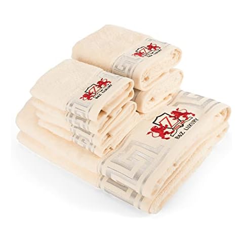 BZ Luxury Set Badetücher 500 g aus hochwertigem Bamboo und Baumwolle, super weich, saugfähig und strapazierfähig Cover
