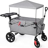 EVER ADVANCED Foldable Wagons for Two Kids & Cargo...